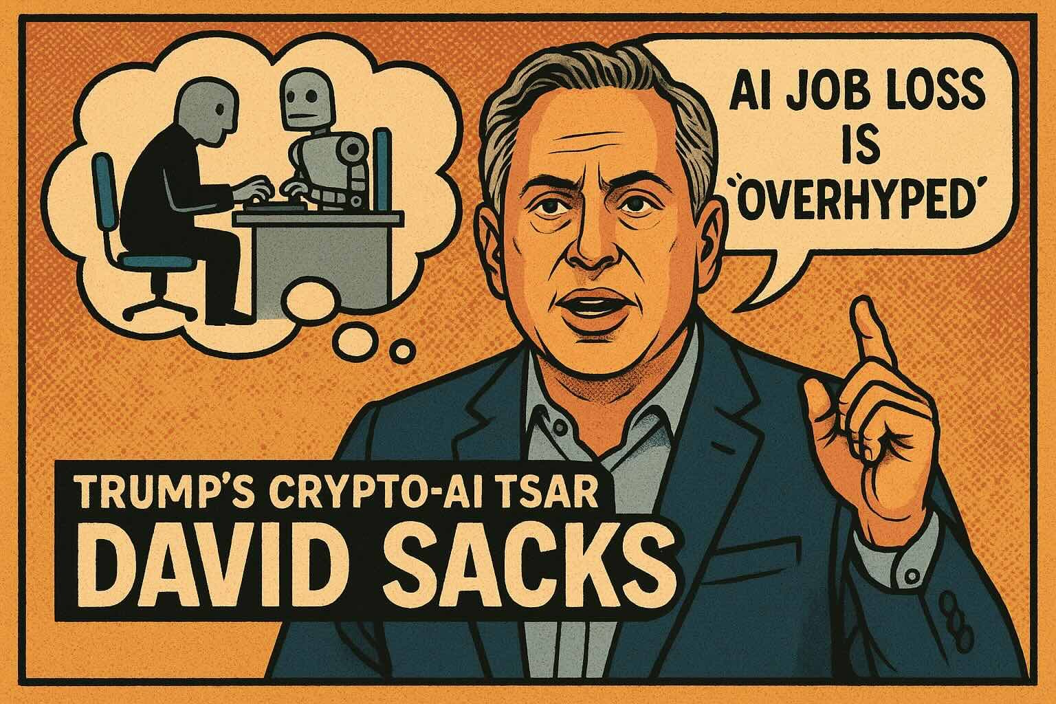 AI Job Loss Concerns Overstated, Says Trump’s Crypto-AI Advisor David Sacks