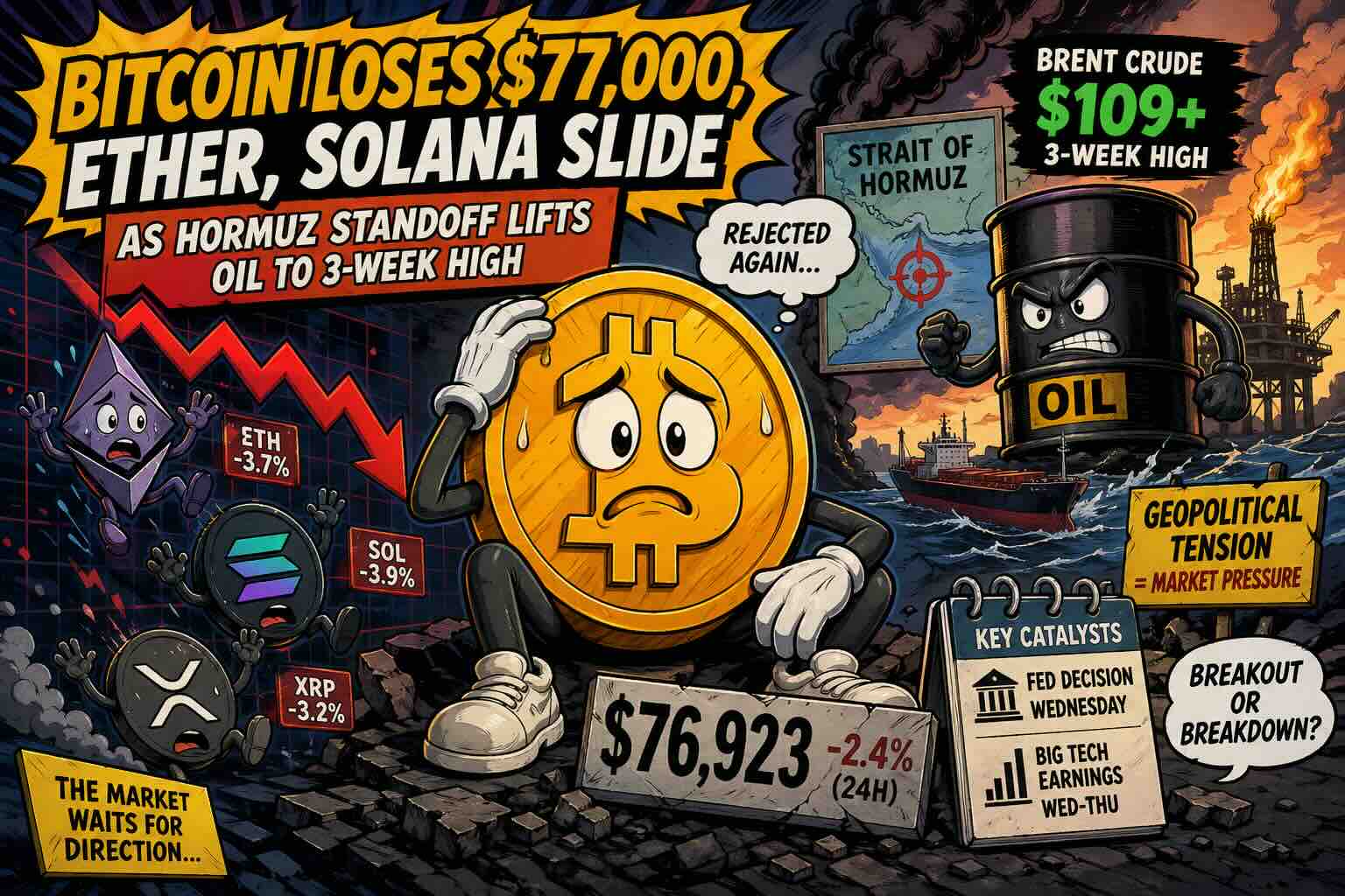 Bitcoin Stalls Below $79K as Oil Surge and Macro Uncertainty Shake Crypto Markets