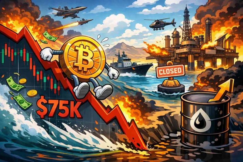 Bitcoin Price Drops to $75K as Hormuz Closure Sparks Market Uncertainty