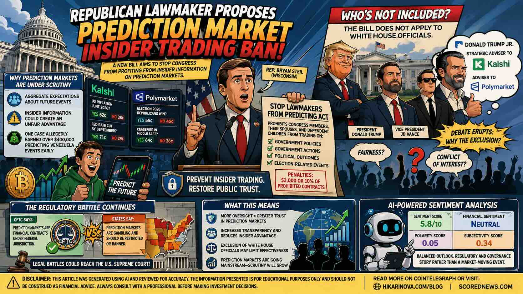 Republican Lawmaker Proposes Prediction Market Insider Trading Ban