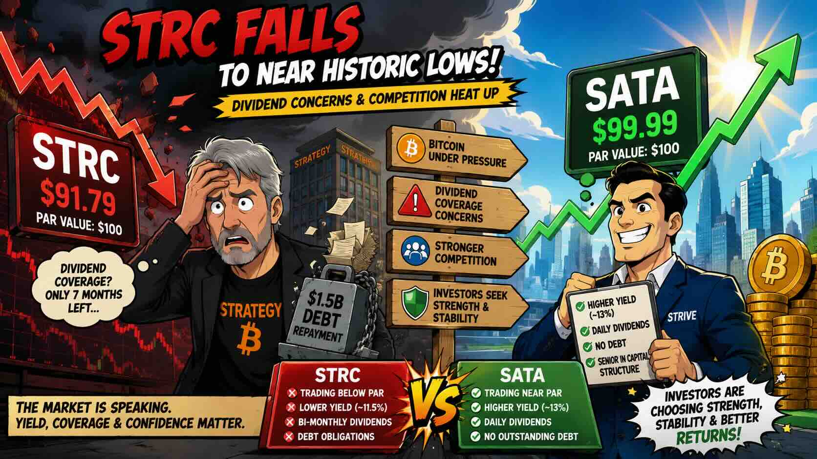 Strategy's Dividend-Paying Bitcoin Stock Falls to Near Historic Lows: What Investors Need to Know
