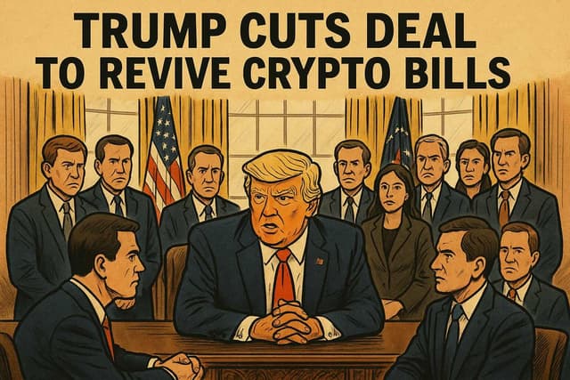 Trump Cuts Deal to Revive Crypto Bills Before August Break