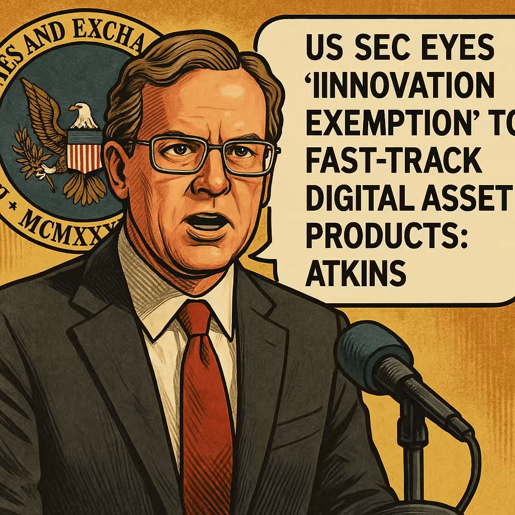 SEC innovation exemption, crypto regulation, digital asset products, Paul Atkins SEC, SEC crypto rules